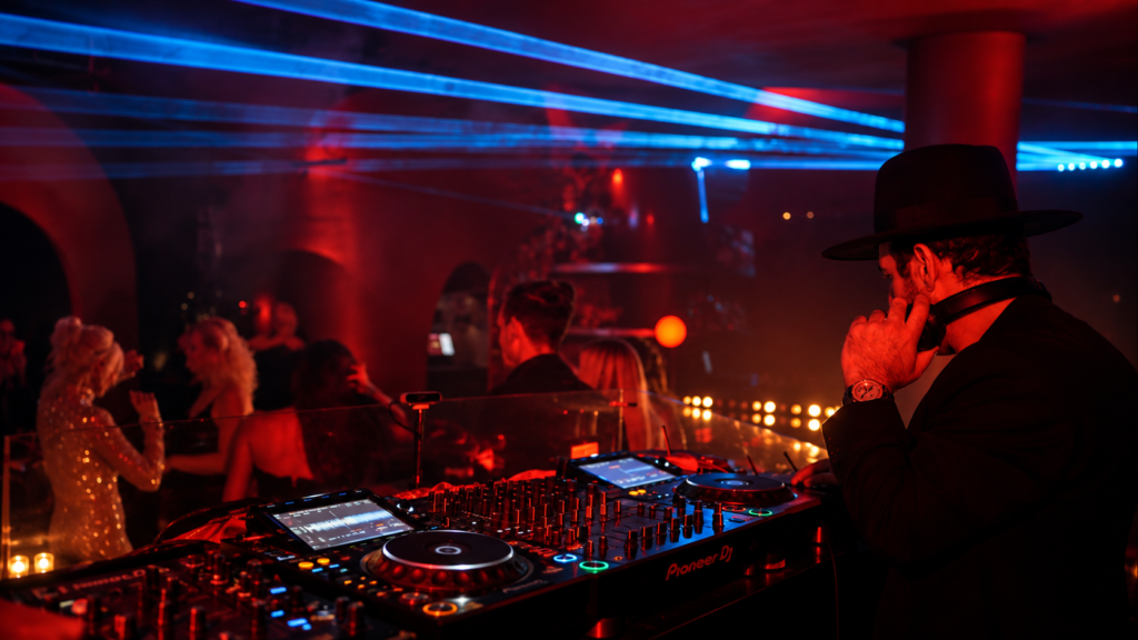 DJ Kroyan за пультом в финале иммерсивного вечера LE RITUEL ROUGE